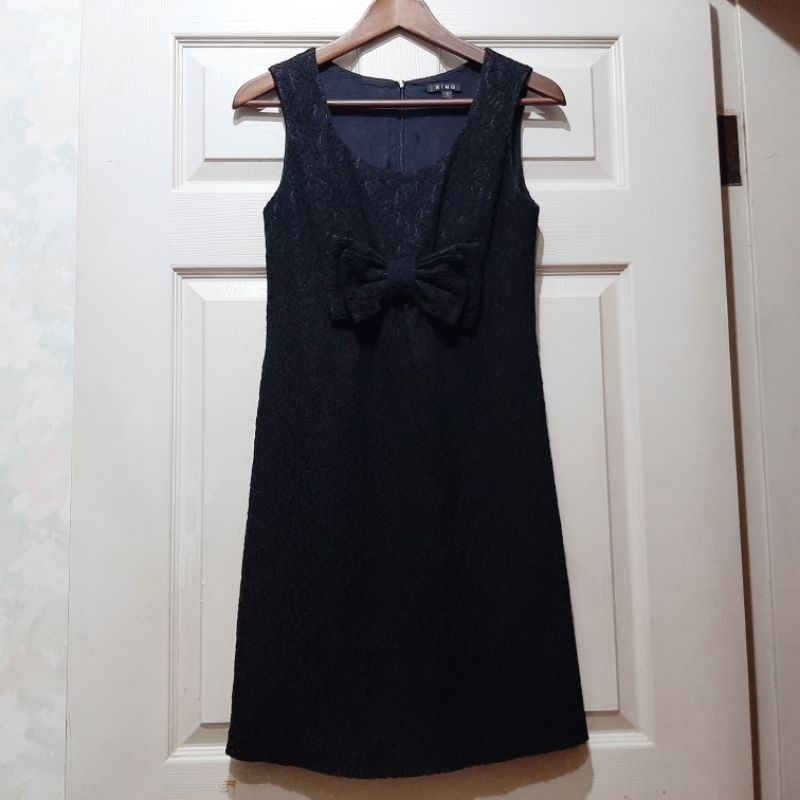 XING | 立體蝴蝶結裝飾蕾絲無袖洋裝 小禮服 S號 (二手) 專櫃品牌 日系穿搭