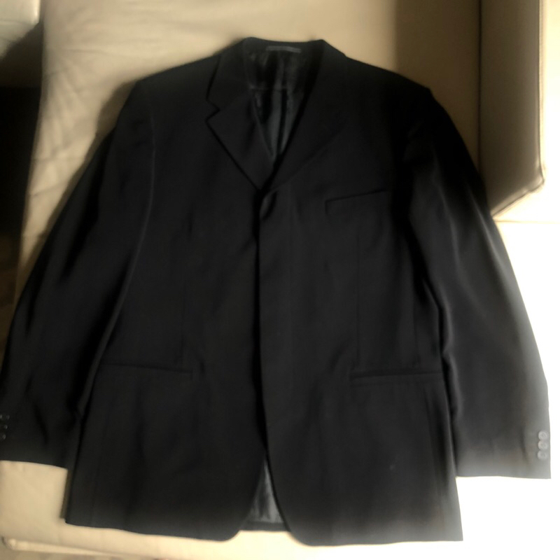 保證正品 VERSACE 黑色 短大衣 外套 size 56 適合 XXL