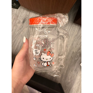 Hello kitty 多功能罐型手拿杯 玻璃瓶 玻璃罐