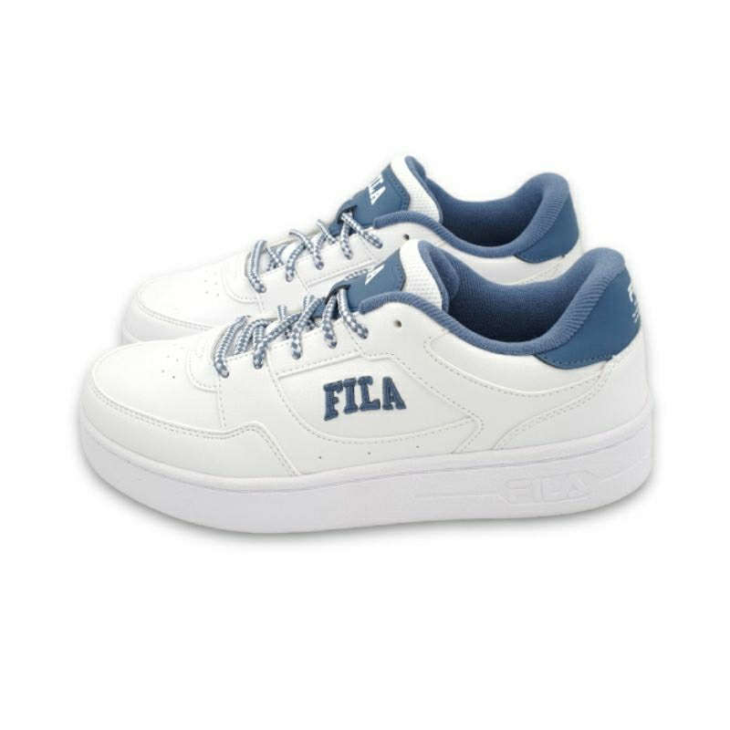 【米蘭鞋都】FILA Court Trend (男) 潮流 復古 厚底 小白鞋 運動休閒鞋 板鞋 C929X 白藍