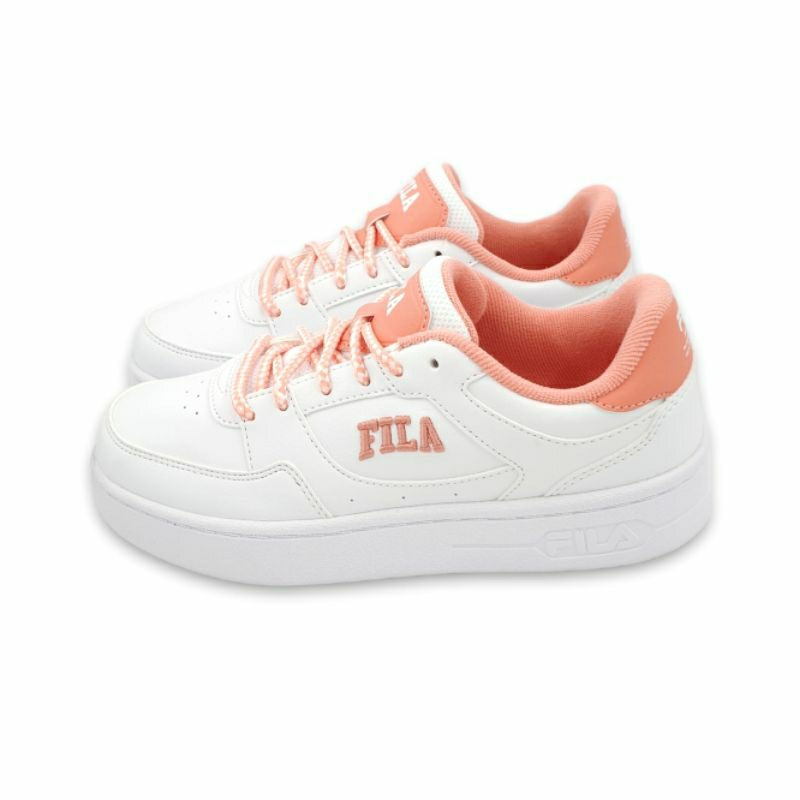 【MEI LAN】FILA Court Trend (女) 潮流 復古 厚底 小白鞋 運動休閒鞋 板鞋 C929X 白桔