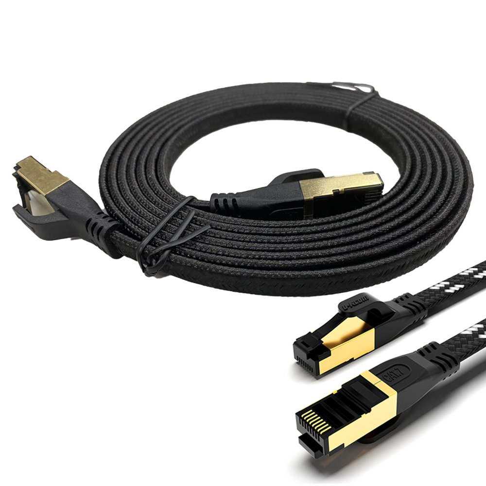 CAT5E網路線 RJ45 15/20/30米 Cat7 網路線編織扁線 CAT7 STP 1/2/3/5米