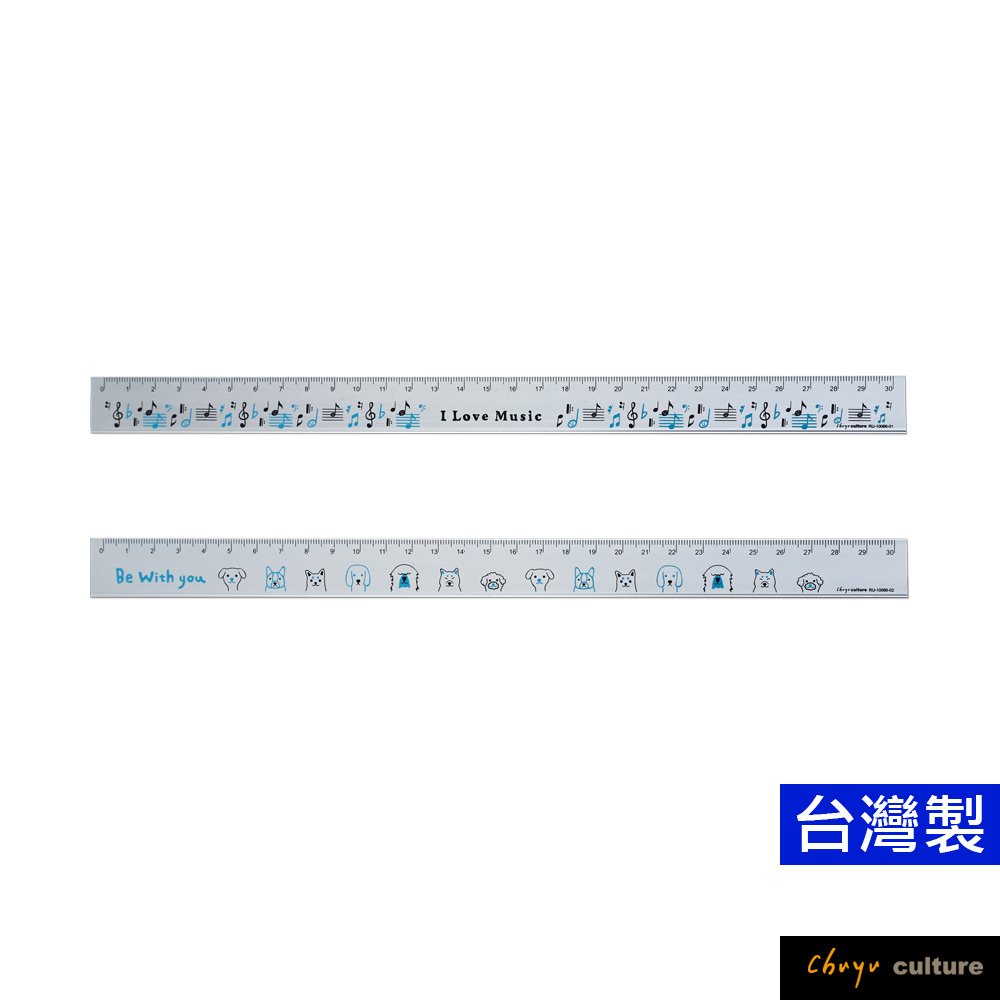 珠友 鋁尺/製圖/測量/直尺/溝引尺/切割尺-30CM-簡約 RU-10066