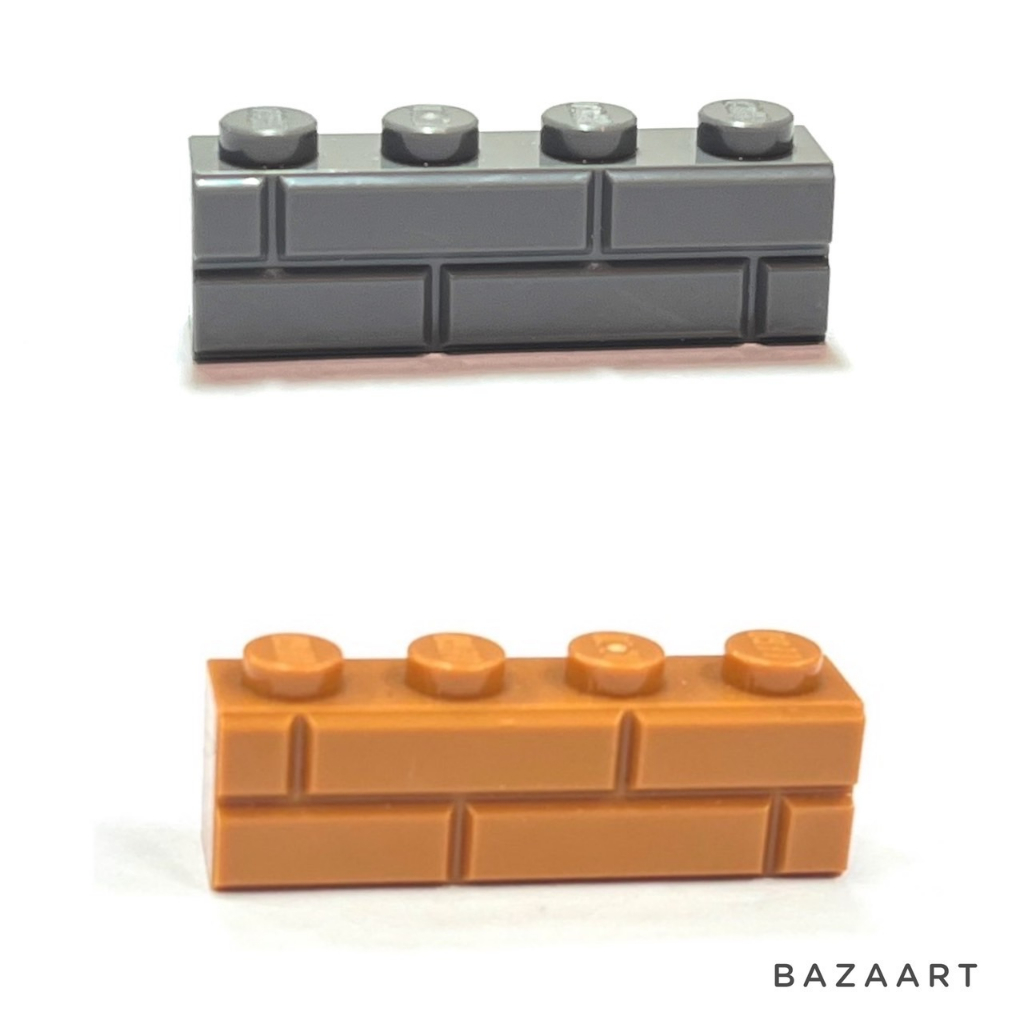 二手樂高 LEGO 作弊磚 磚塊 磚牆 作壁磚 中等牛奶糖色 深灰色 1x4 1*4 15533