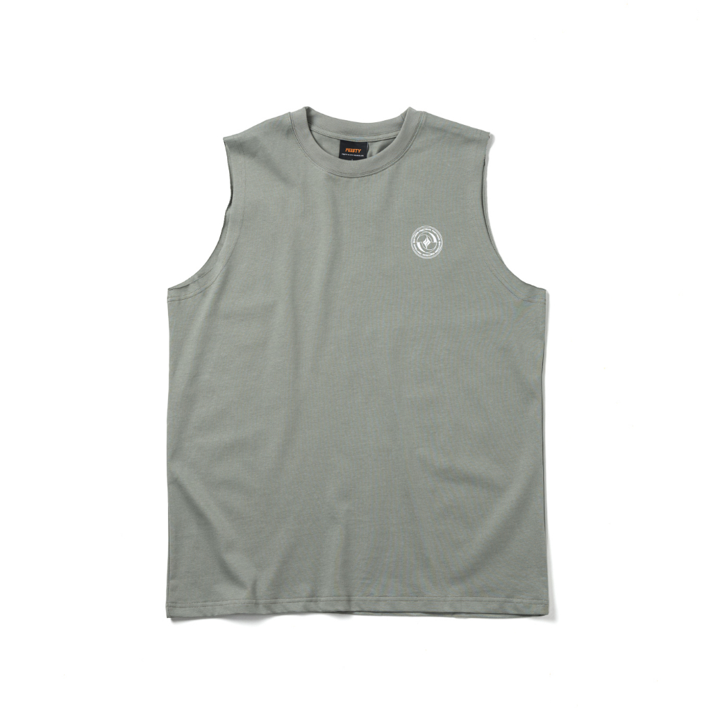 FEISTY HEAD SLEEVELESS T-SHIRT 灰綠色 FS-US23-01