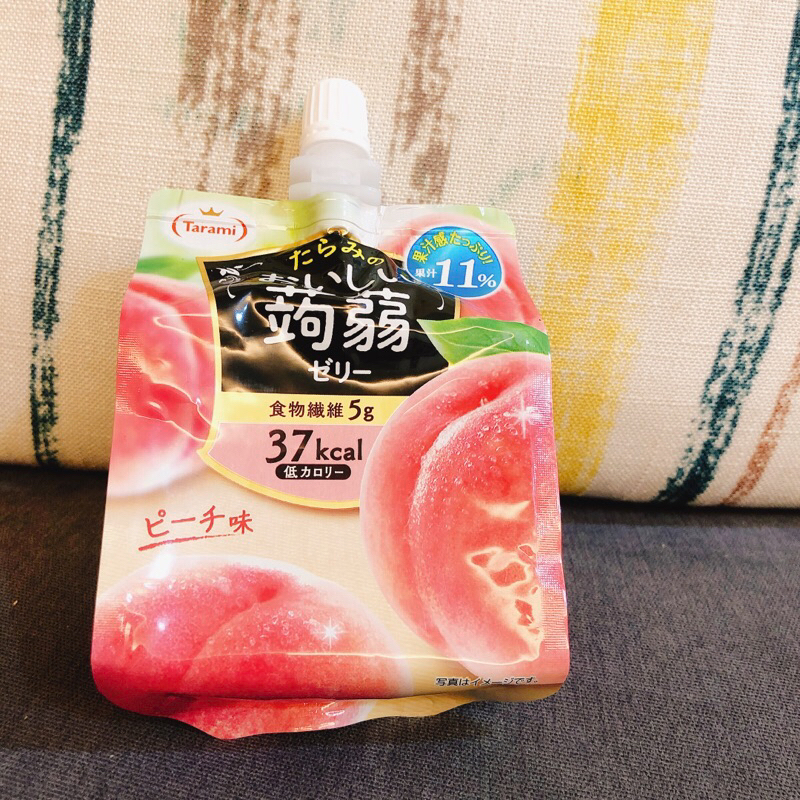 日本Tarami達樂美低卡蒟蒻水果吸管果凍飲(150g) 水蜜桃蒟蒻果凍