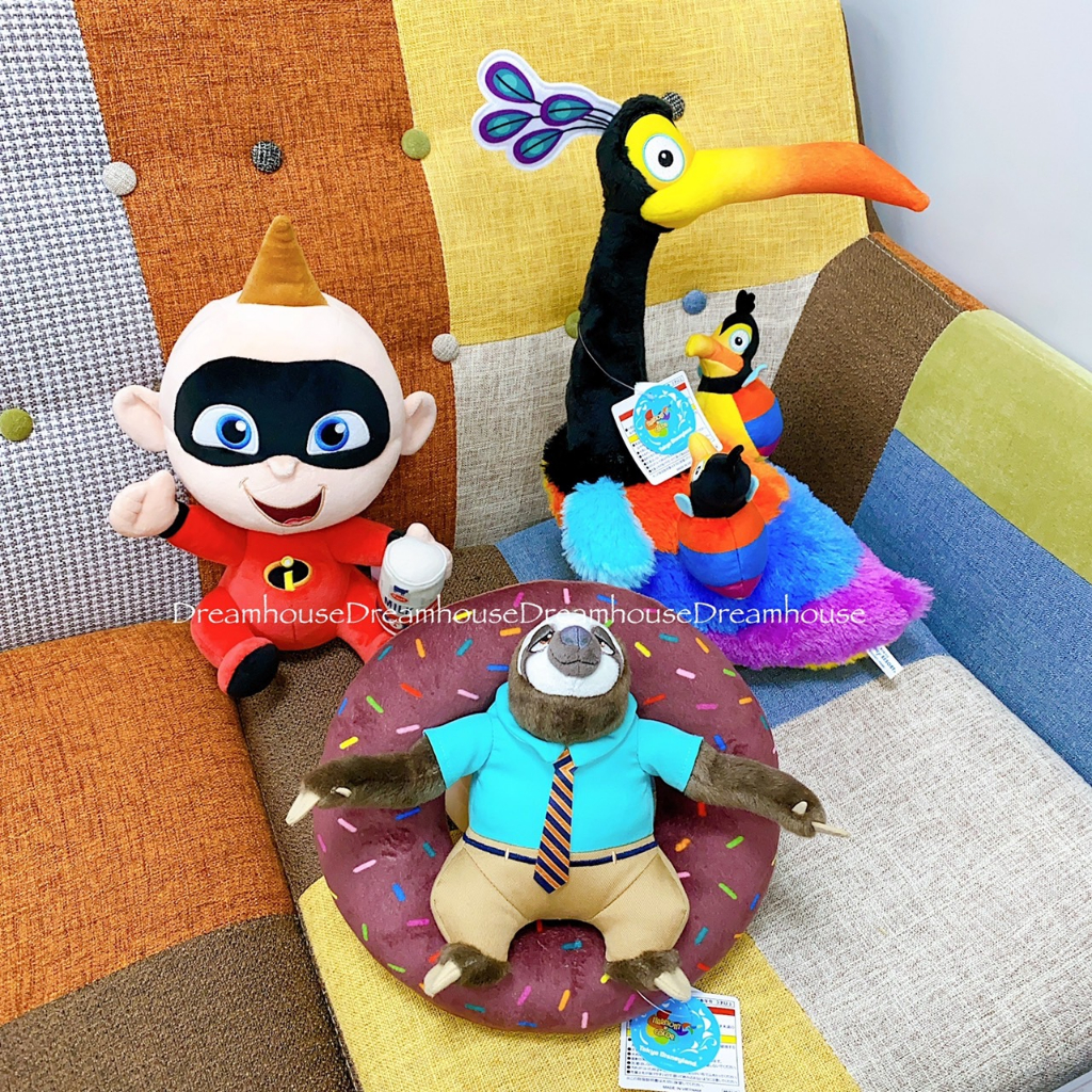 東京迪士尼 動物方城市 樹懶 超人特攻隊 巴小傑 天外奇蹟 凱文 鳥 絨毛 娃娃 玩偶 布偶