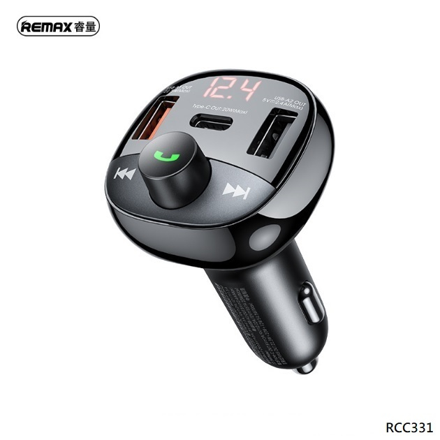 【勁祥科技】REMAX洛迪54.5W超快充車載MP3播放器插卡調頻免提通話車充RCC331
