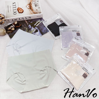 【HanVo】棉花糖冰絲無痕內褲 獨立包裝 3D臀包覆涼感透氣親膚中腰 獨立包裝 流行少女內褲 內著 A11-5728