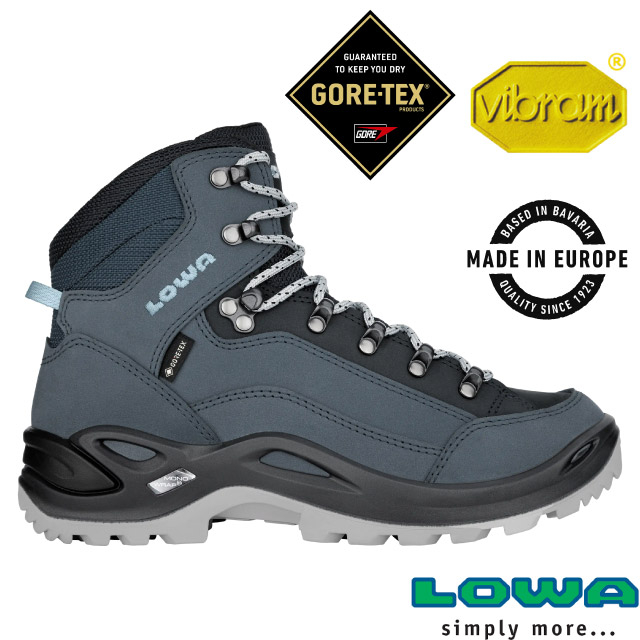 【德國 LOWA】送》女款 歐洲製造 中筒防水透氣多功能登山鞋 RENEGADE GTX 健行鞋_LW320945