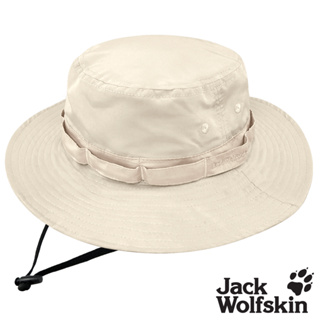 【Jack wolfskin 飛狼】防撥水圓盤帽 拼接遮陽帽『卡其』