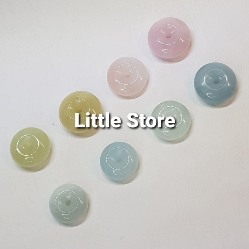Little Store手作飾品材料DIY👉天然石👉摩根/海藍寶平安扣
