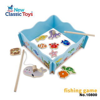 【荷蘭New Classic Toys】寶寶木製釣魚遊戲-10800 木製釣桿 遊戲組