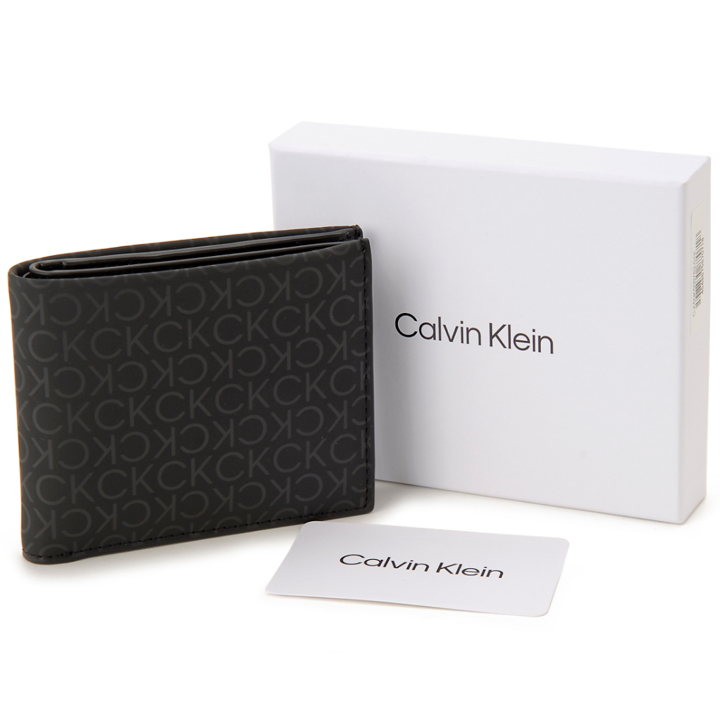 🔥【NTD】美國正品 Calvin Klein 滿版 CK皮夾 皮包 短夾 皮夾 男生短夾 男夾 零錢包 送禮 禮物