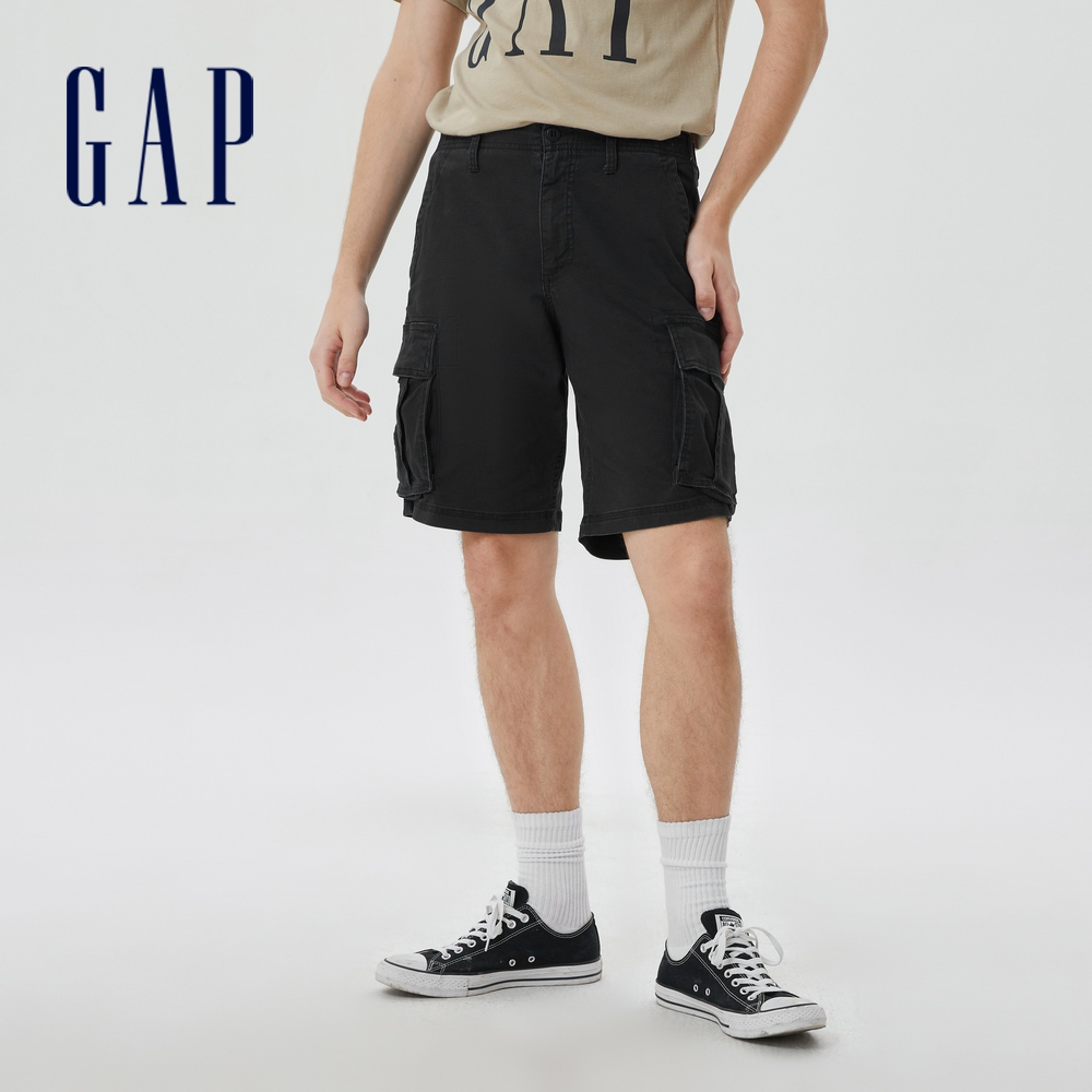 Gap 男裝 工裝短褲-碳黑色(602726)