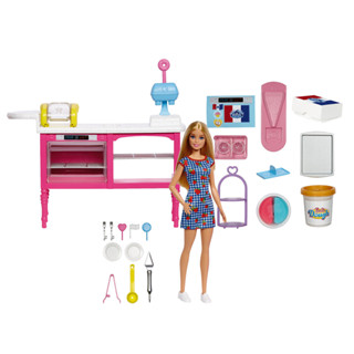 MATTEL 芭比點心咖啡廳組合 娃娃 正版 美泰兒