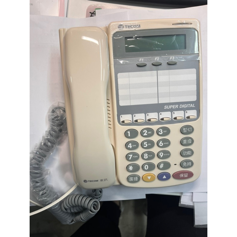 郵局掛號免運；二手TECOM東訊話機SD-7706E 顯示型話機 電話