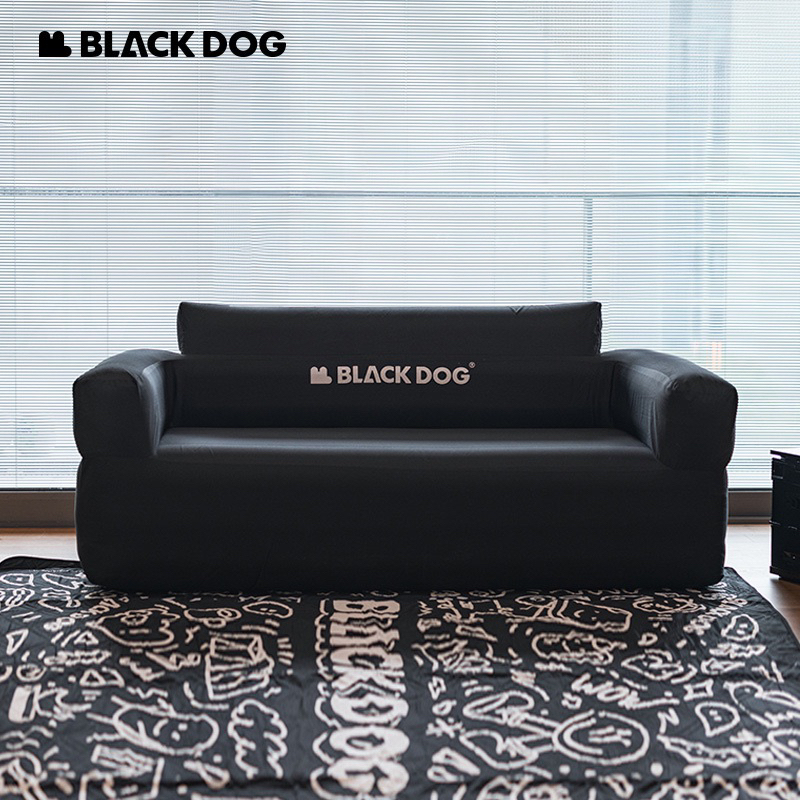 【Defender】BLACKDOG 黑狗 含充氣泵 單人雙人充氣沙發 便攜戶外露營野餐氣墊沙發 黑化美學  方形沙發
