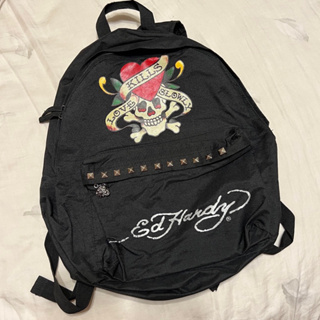 （二手私物）Ed Hardy 骷髏頭 後背包