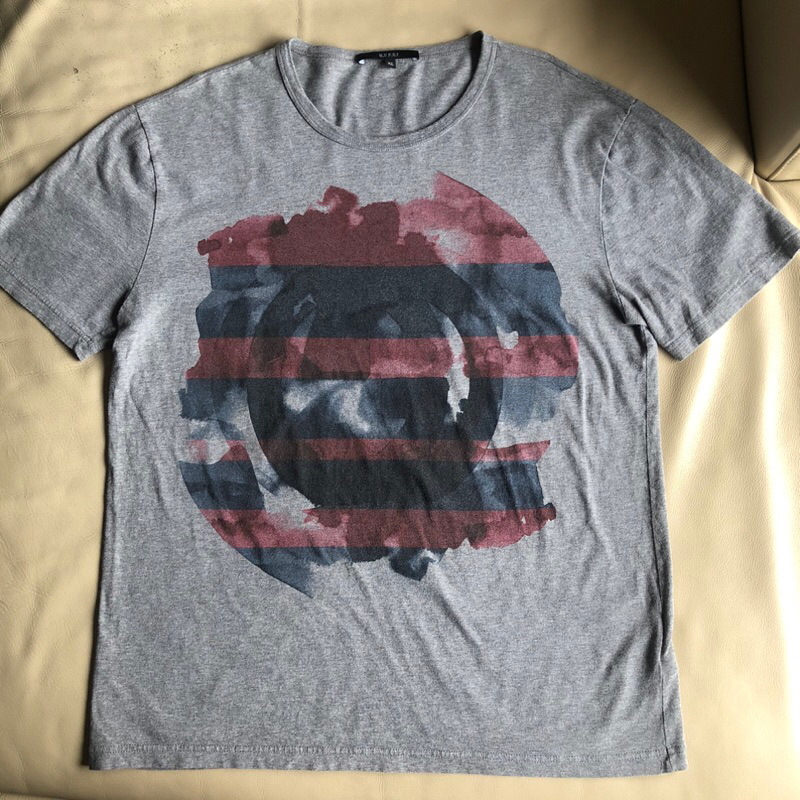 保證正品 GUCCI 灰色 LOGO 短袖T恤 短T size XL