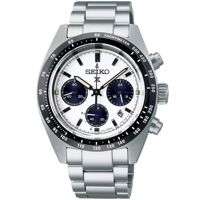 SEIKO 精工PROSPEX 系列 男Speed Timer 熊貓錶三眼鋼帶SSC813P1