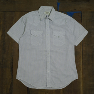 都市廢棄所 80s RUDDOCK stripe western shirt Vintage 古著 條紋 短袖 西部襯衫