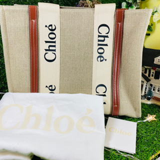 全新現貨保証正品法國Chloe woody medium tote中款帆布包托特包公事包休閒包