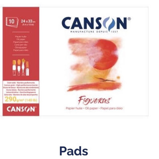CANSON Figueras 290g 10張 法國製 康頌 油性蠟筆 油畫本 油畫紙 壓克力 無酸 純棉