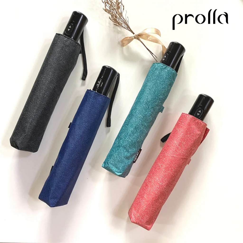 Prolla 8骨 輕量 大傘面牛仔紋自動傘 金屬漆降溫系列 奈米超潑水 2人適用晴雨兩用傘