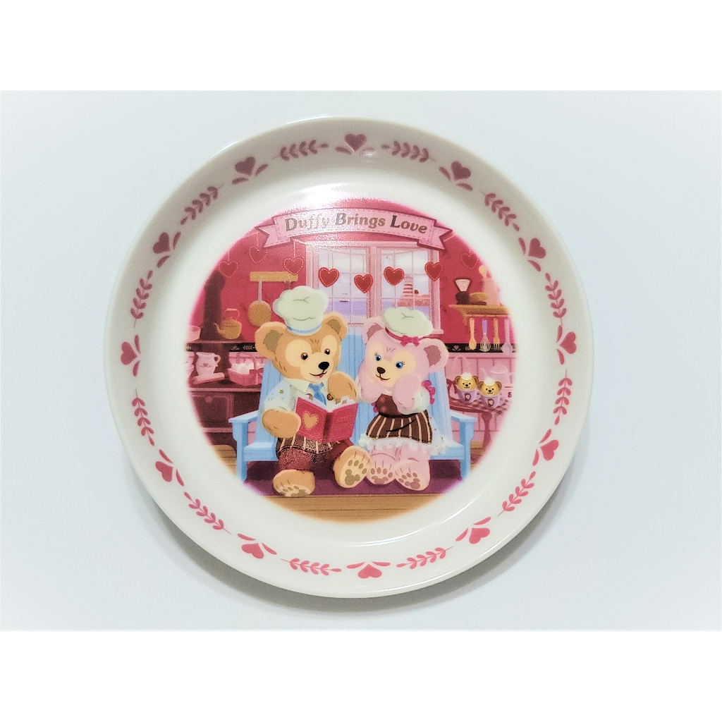 東京海洋迪士尼 達菲熊 雪莉玫 情人節 陶瓷盤 水果盤 蛋糕盤 015936 日本製