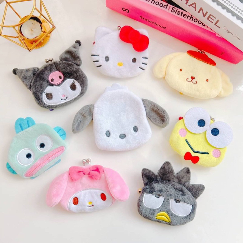 日本 kitty 美樂蒂 酷洛米 布丁狗 酷企鵝 大眼蛙 皮皮蛙 帕恰狗 人魚漢頓 口金包 零錢包 錢包 口金零錢包