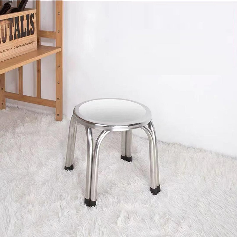 (免運費) 無磁性不鏽鋼矮凳 30cm  耐重可達150kg 不銹鋼椅 椅凳 圓凳 餐椅 白鐵椅