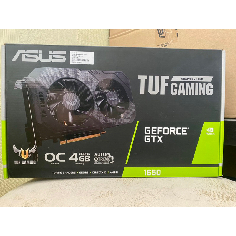 ASUS 華碩 TUF GeForce GTX 1650 O4GD6-P GAMING 顯示卡 現貨