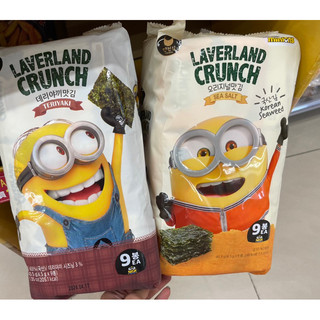 現貨🇰🇷韓國 萬田食品MANJUN小小兵 海鹽海苔 烤海苔minions酥脆海苔 韓國海苔 火辣/海鹽/起司/山葵/照燒