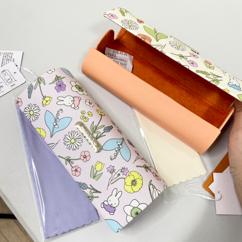 🎏現貨🎏 浪漫花朵 米菲兔 眼鏡盒 收納 眼鏡布 日本代購 miffy 療育 交換禮物