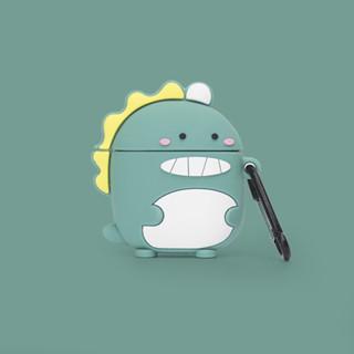 可愛小恐龍 寶可夢 皮卡丘（送掛環）airpods殼 airpod1/2/3代 airpods pro 矽膠 軟殼保護套