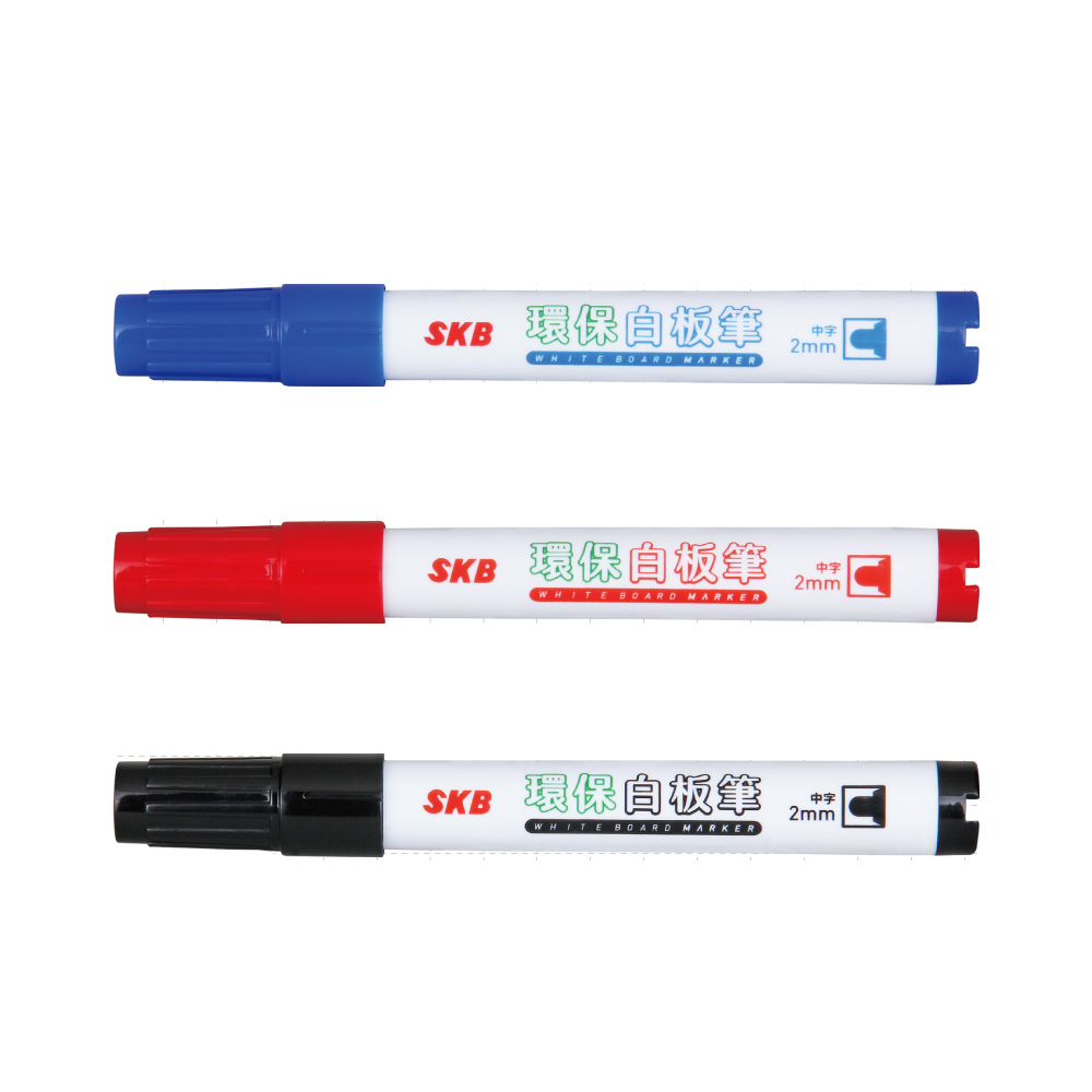 SKB 秘書白板筆 2.0mm / 圓頭 藍、紅、黑 12支/盒 WK-250