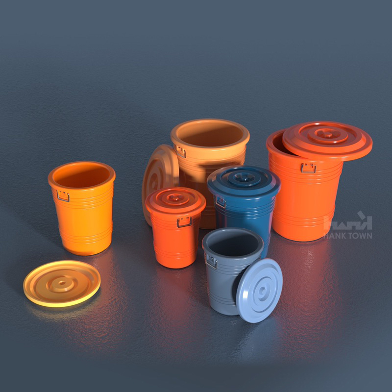 [ HankTown ] 1/35 塑膠桶 圓桶 塑膠儲物桶｜WEIRDO 35020 微縮 場景模型