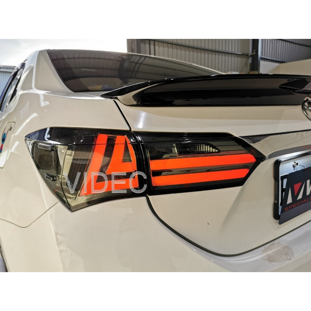 威德汽車 豐田 TOYOTA 11代 11.5代 ALTIS LED 導光 尾燈 燻黑總成 LEXUS樣式 光柱