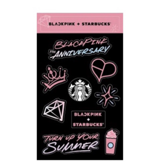<桑普小樣> Starbucks 星巴克 blackpink 貼紙 + starbucks聯名貼紙 一張 迪士尼貼紙