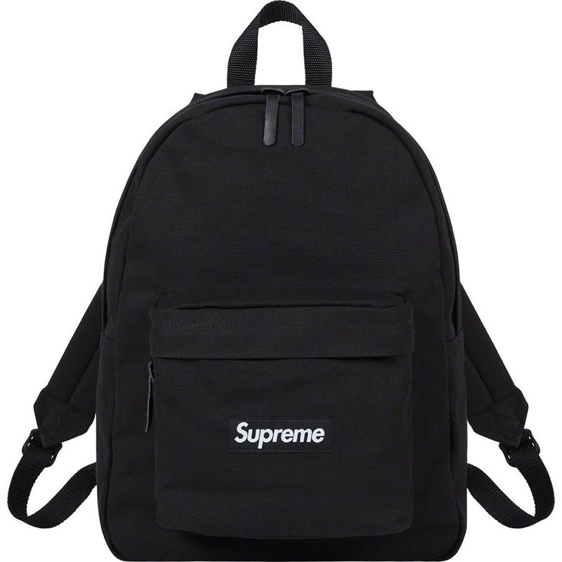 現貨 Supreme Canvas Backpack 帆布 後背包 黑色