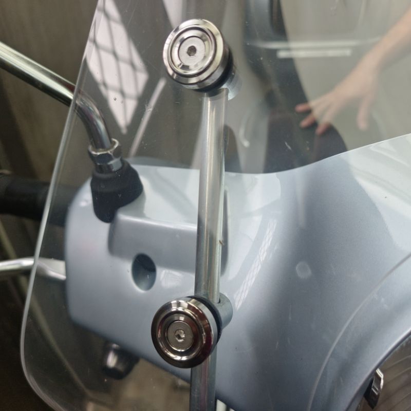 【白鐵材質】Vespa 原廠風鏡 春天 衝刺 GTS S 125 150  LT LX  ET8 小風鏡 白鐵螺絲飾蓋