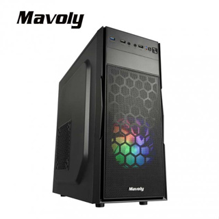 Mavoly 松聖 黑加侖 電腦機殼 ATX/CPU高度16.5cm/顯卡長度285mm/炫彩定光/電競/熱銷款