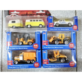 (現貨)1:64仿合金工程車/警車/美捷輪小汽車