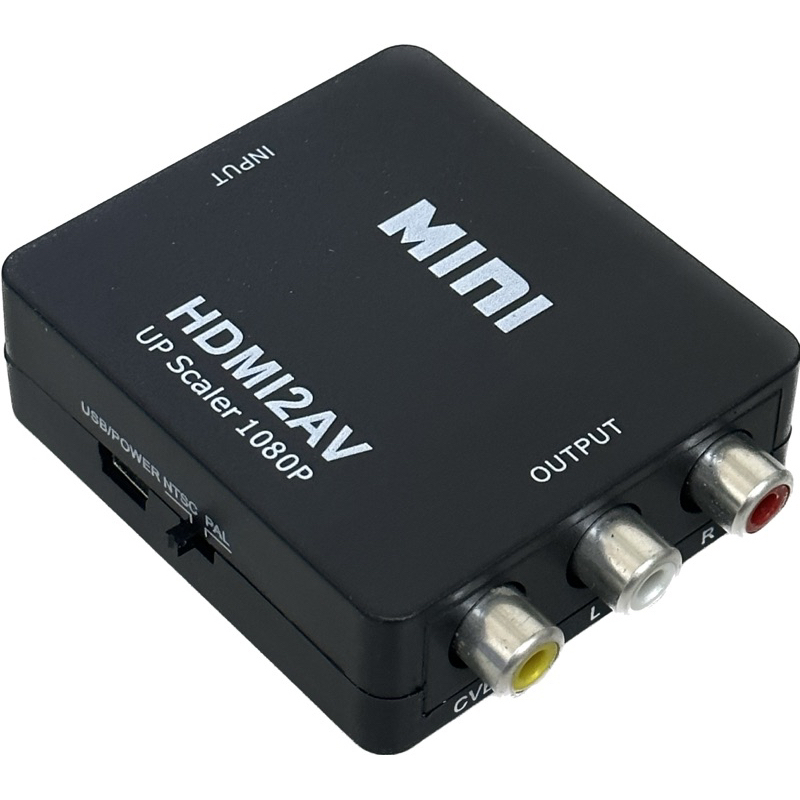 HDMI轉AV 車用螢幕/老電視救星[贈AV連接線]HDMI2AV轉接盒 老電視/CRT螢幕或車用螢幕使用(螢幕端為AV