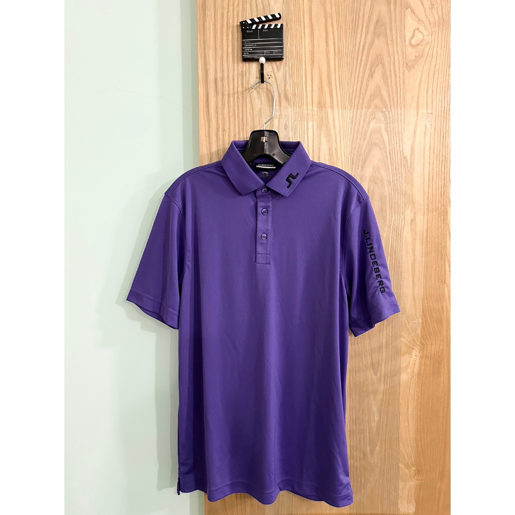 J.Lindeberg🌞Tour Tech 男高爾夫短袖polo衫(紫色)