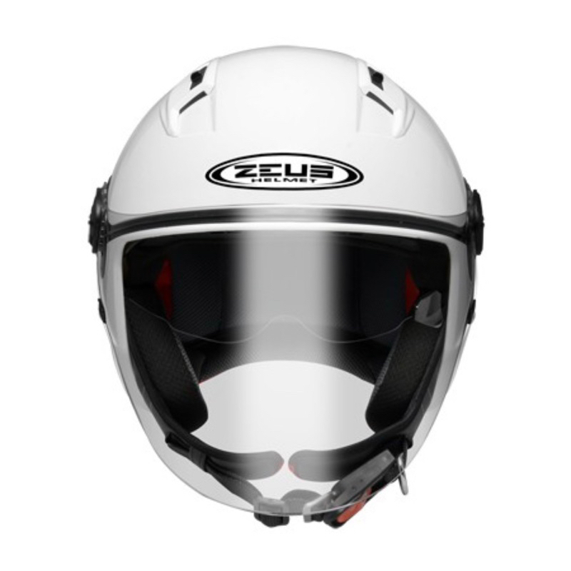 ［二手］ZEUS ZS-213 素色 半罩 安全帽 內墨鏡 白色 二手安全帽 四分之三帽 小帽體