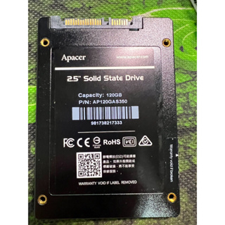 2手Apacer宇瞻 SSD AS340 120GB PANTHER黑豹 內接式固態硬碟SATA 3 可參考