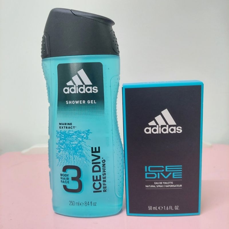 Adidas 愛迪達 男性 男用 品味透涼 淡香水 parfum 三效洗髮沐浴露 shower gel