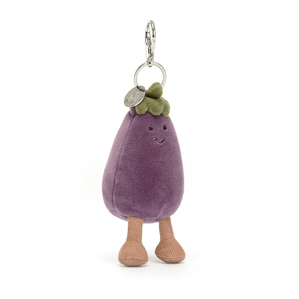 Jellycat  Vivacious Aubergine Bag Charm 茄子 吊飾 鑰匙圈 公式購入正版玩具